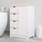 Modern Farmhouse 4-Drawer Bathroom Linen Cabinet in White Wood Finish